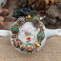 All Nepali Nepalese chunky charms bracelet with chain dangles