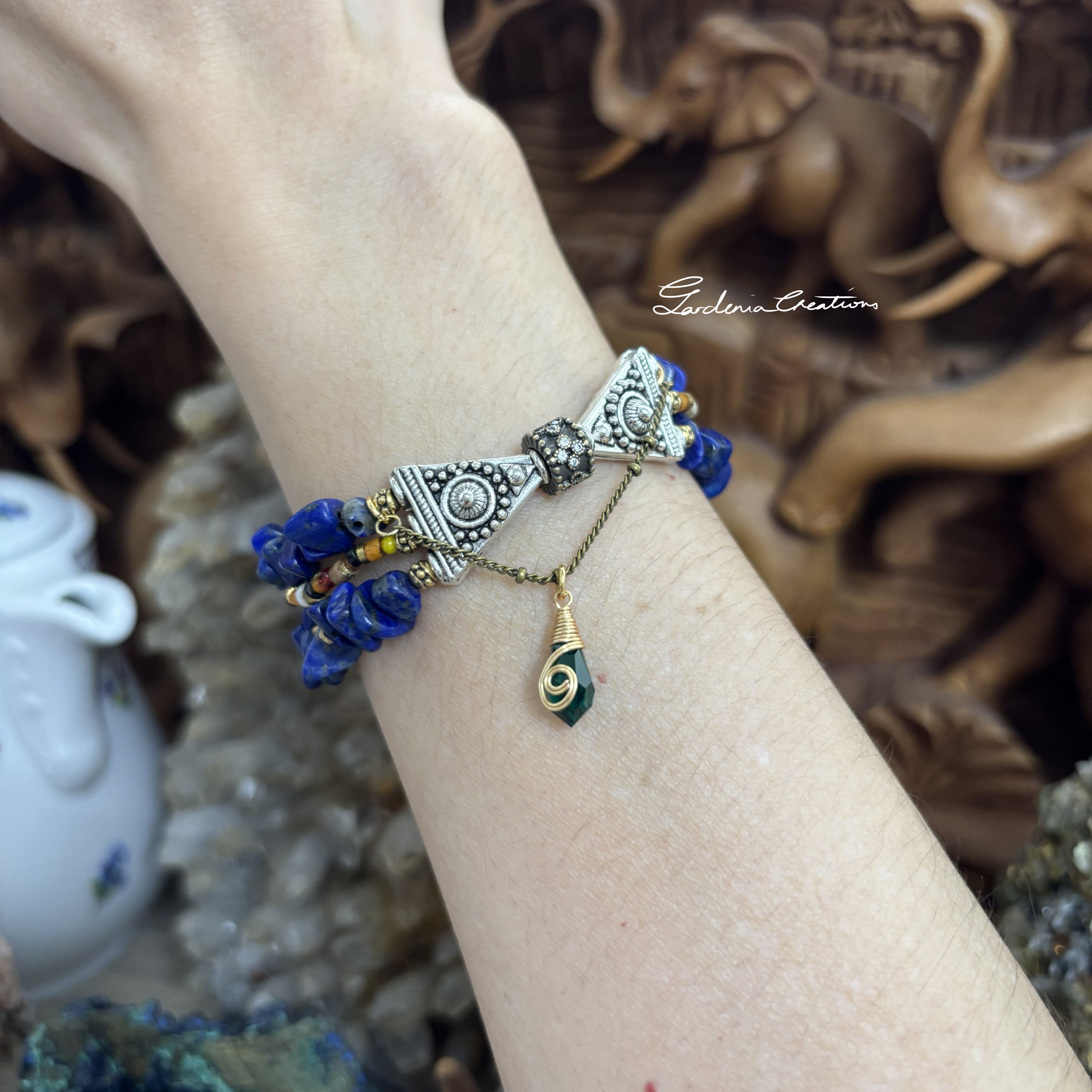 Bohemian Victorian Multiple strands crystal bracelet accessories