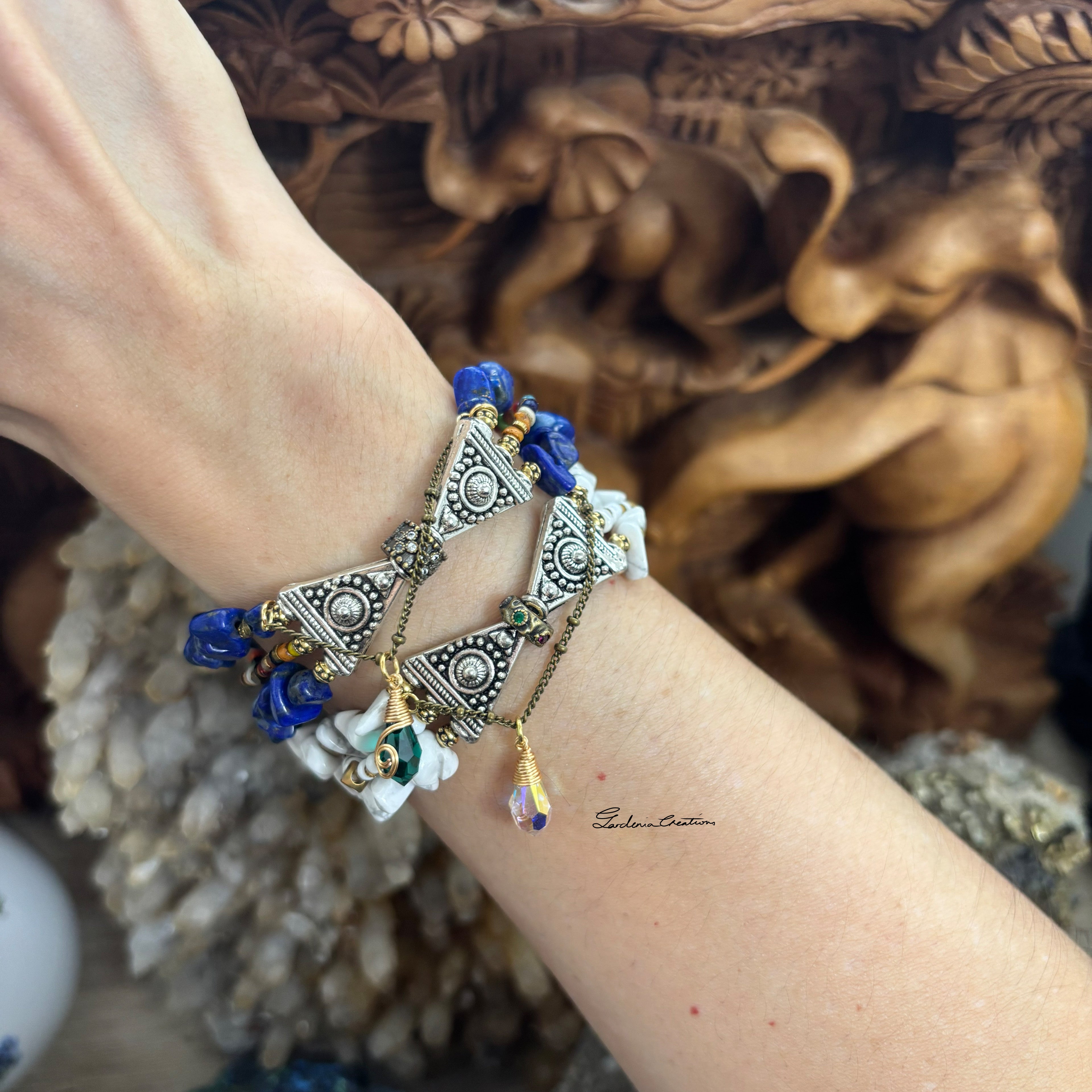 Bohemian Victorian Multiple strands crystal bracelet accessories